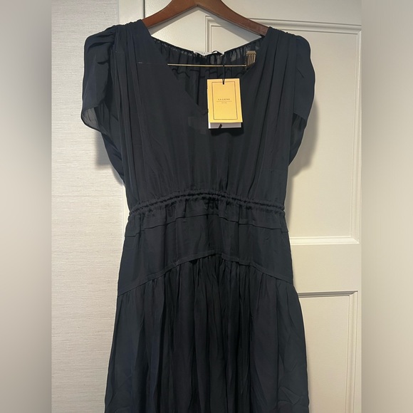 LA LIGNE Natalie Silk-Chiffon Midi Dress - Size Small - Picture 7 of 7